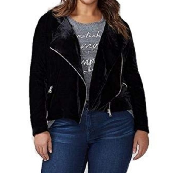 Lane Bryant Jackets & Blazers - Velvet Moto Jacket Lane Bryant Jackets & Blazers - Velvet Moto Jacket